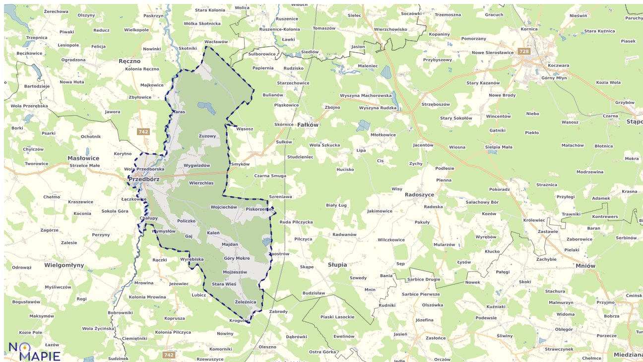 Mapa wyborów do sejmu Przedbórz
